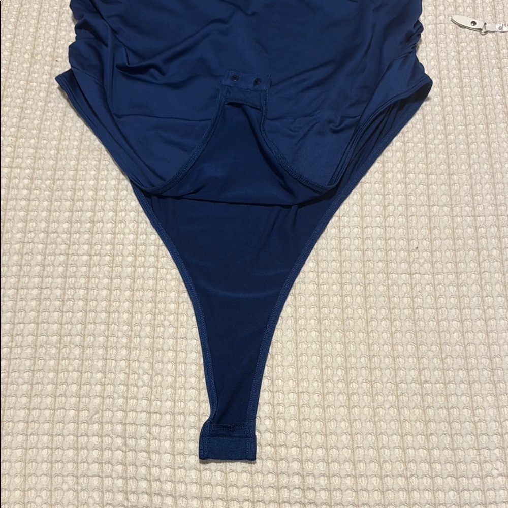 Blue Bodysuit One Piece with Scoop Neckline - Picture 4 of 6